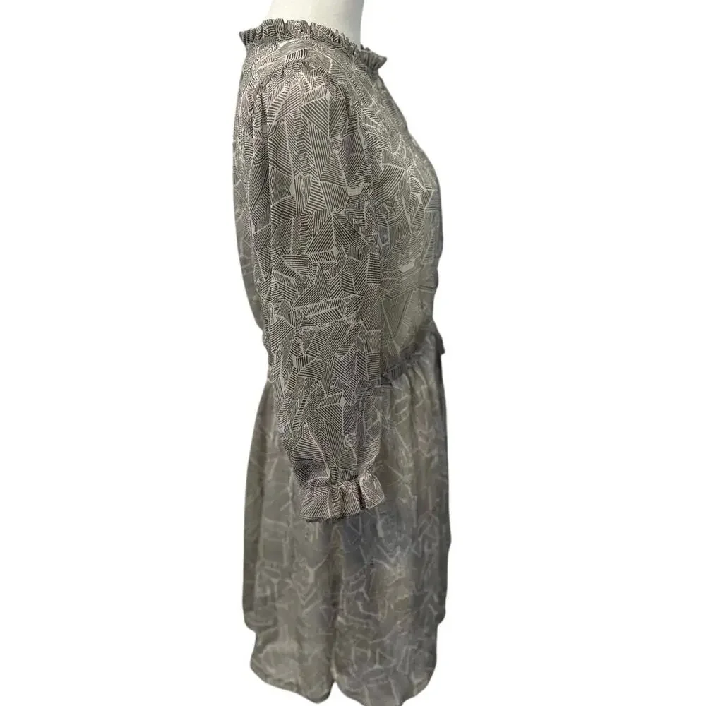 Anine Bing Gray Printed Shirt Dress - Picture 3 of 10